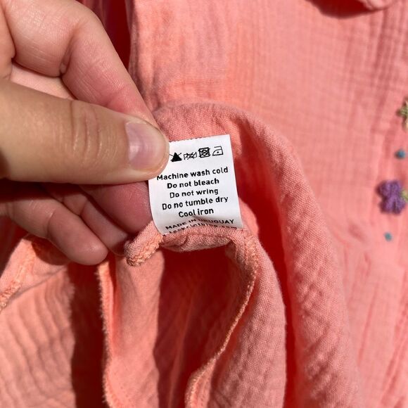 TACH Larina Embroidered Linen Top NWT - Picture 11 of 15